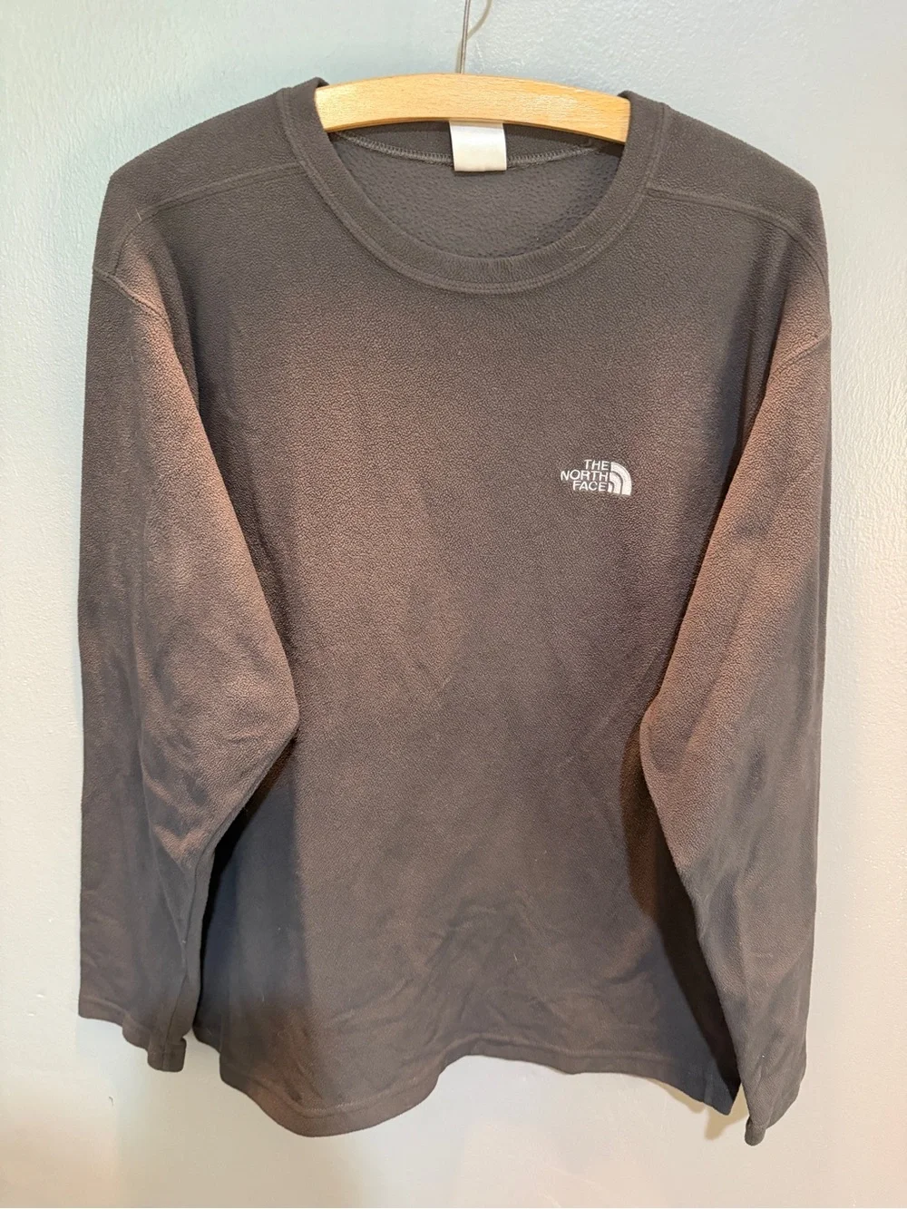 THE NORTHFACE CHARCOAL FLEECE PULLOVER SZ L